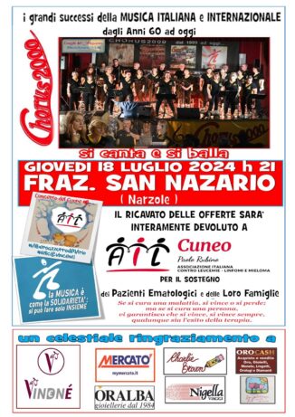 A San Nazario di Narzole una serata in favore dell'Ail di Cuneo