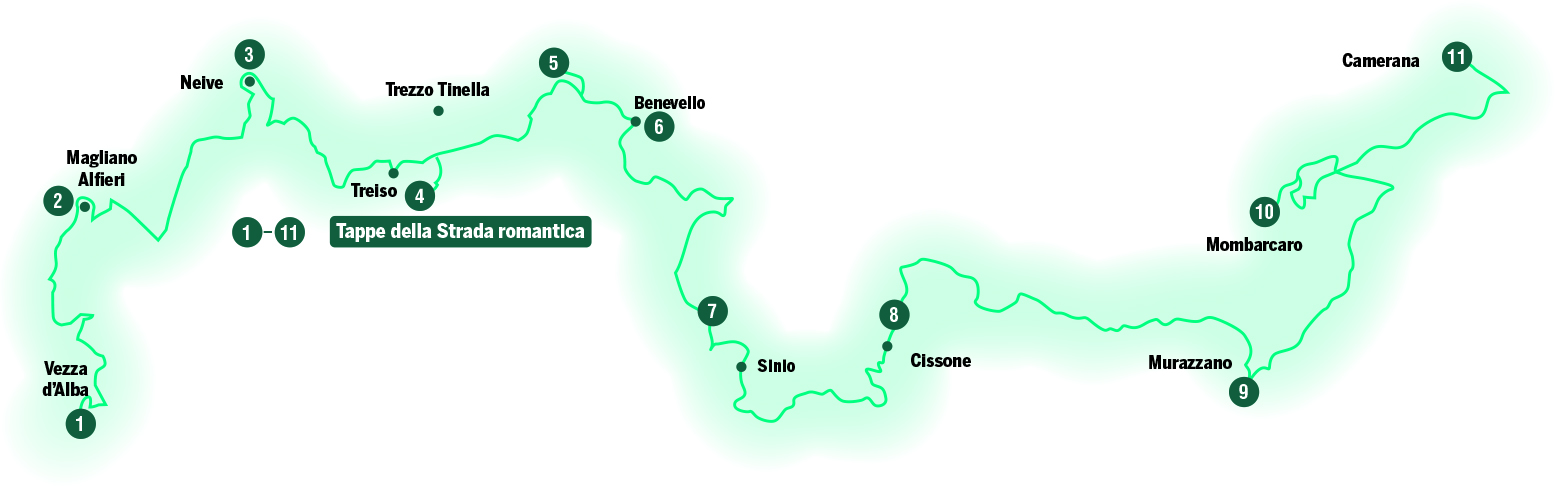 Itinerari d'estate / La strada romantica tra Roero e Alta Langa (MAPPA)