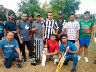 Giocare a cricket in zona H