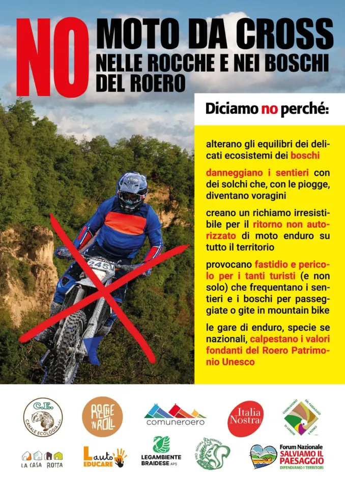 Gli ambientalisti dicono no alla gara regionale di enduro a Monteu Roero