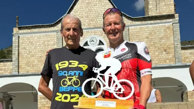 Beppe Costamagna A novant'anni fa 50 chilometri in bici fino santuario più alto d'Europa
