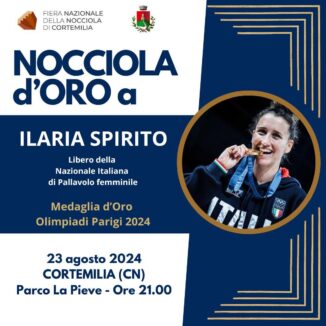 A Ilaria Spirito, oro olimpico ai giochi di Parigi 2024, la Nocciola d’oro della Fiera nazionale di Cortemilia