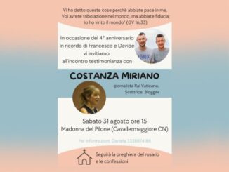 Madonna del Pilone: per ricordare Francesco e Davide Gennero arriva la giornalista Costanza Miriano