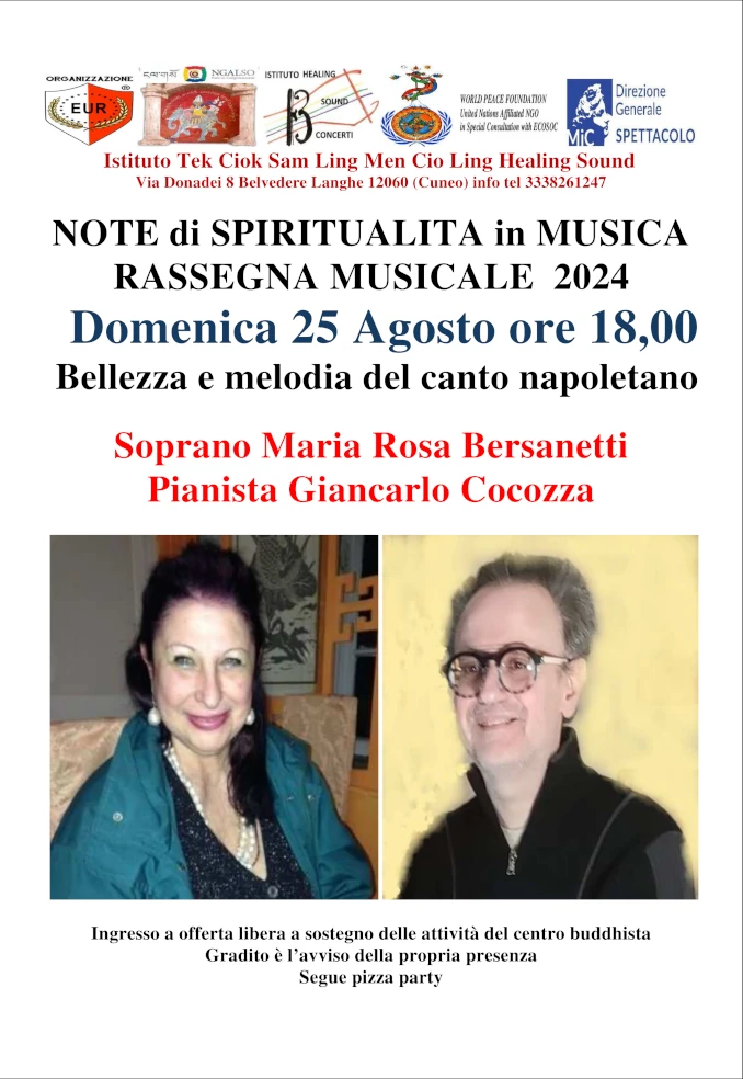 Le belle canzoni napoletane interpretate da Bersanetti e Cocozza a Belvedere Langhe
