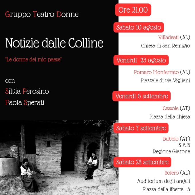 Notizie dalle colline, lo spettacolo del Gruppo teatro donne dalle storie di Nuto Revelli