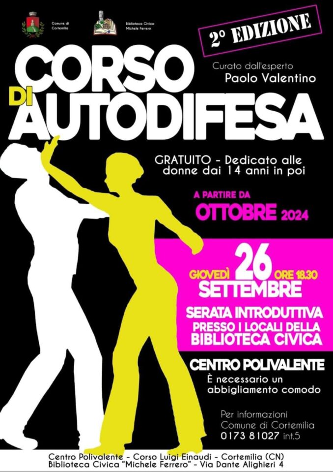 Cortemilia: al via il corso di autodifesa