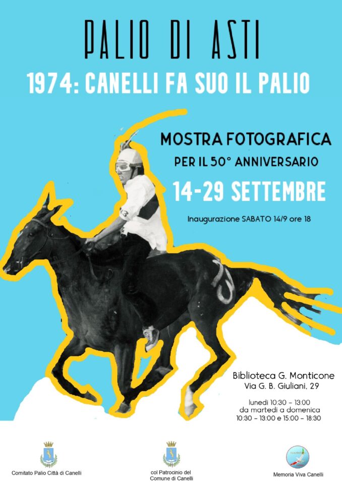 Canelli ricorda la vittoria al Palio di Asti del 1974 con una mostra fotografica