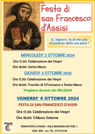 A Bra, Clarisse e Cappuccini celebrano san Francesco, tra un concerto e la preghiera 5