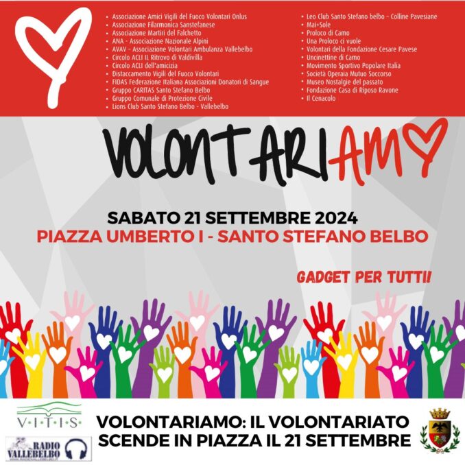 Santo Stefano Belbo: Volontariamo, una giornata per festeggiare i gruppi di volontariato