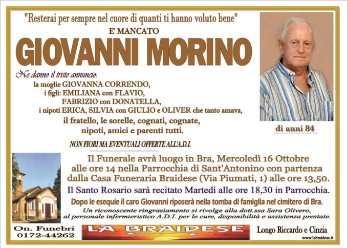 I battuti bianchi di Bra piangono l'ex ortolano Giovanni Morino 1