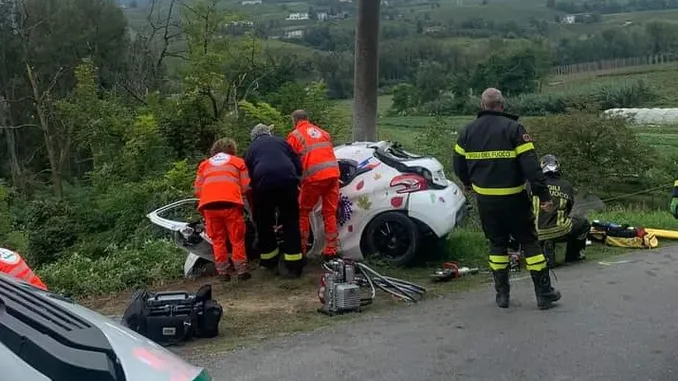Rally Santo Stefano, trasportati a Verduno in codice verde e giallo due concorrenti