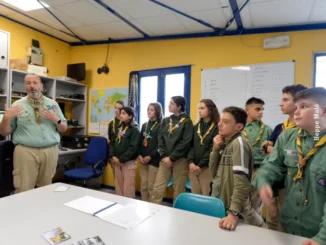 Gli scout braidesi in visita alla sede dei radioamatori 3