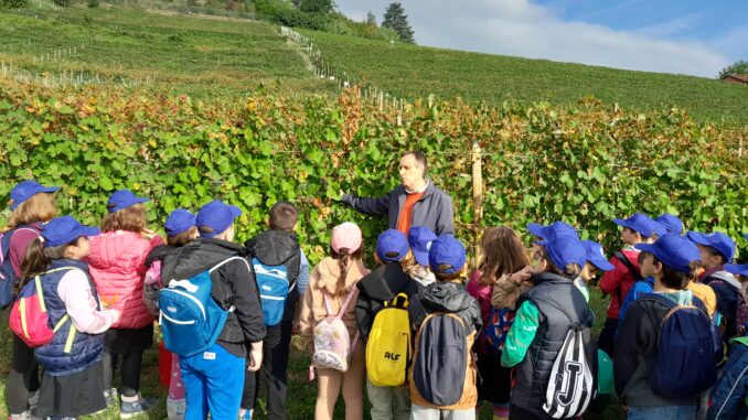 I bambini dell'Umberto Sacco in visita alla scuola Enologica di Alba 1