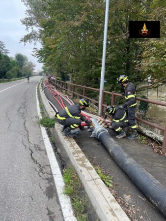 La colonna mobile dei Vigili del fuoco di Cuneo in Emilia 1