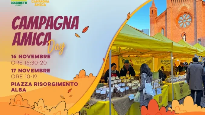 Coldiretti porta ad Alba, in piazza Risorgimento, Campagna amica