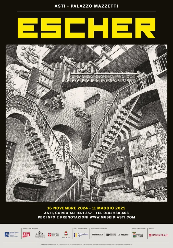 Apre domani (sabato 16) la mostra di Escher a palazzo Mazzetti di Asti 1