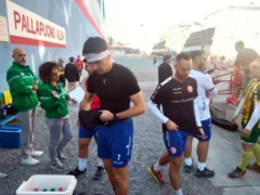 Seria A di pallapugno. Si gioca la finale di andata tra Alba e Cortemilia che oppone i fratelli Vacchetto