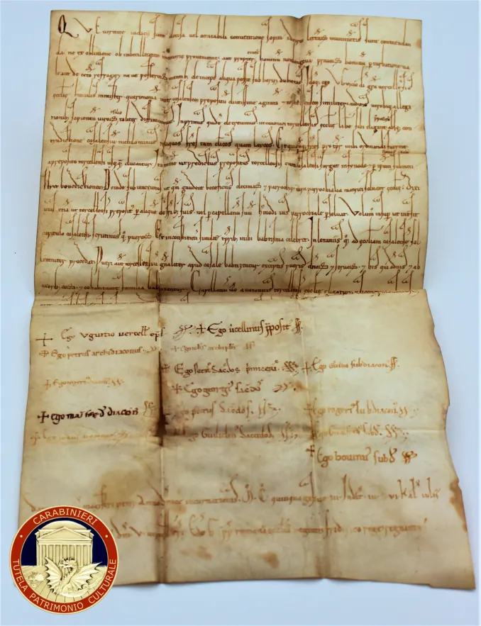 La pergamena del 1153 è stata restituita alla città di Cherasco