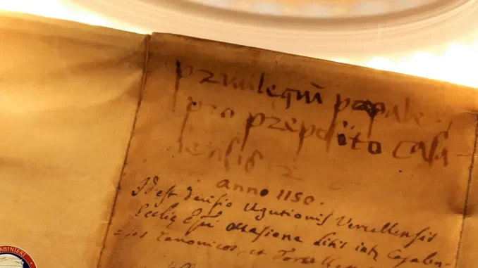La pergamena del 1153 è stata restituita alla città di Cherasco 2