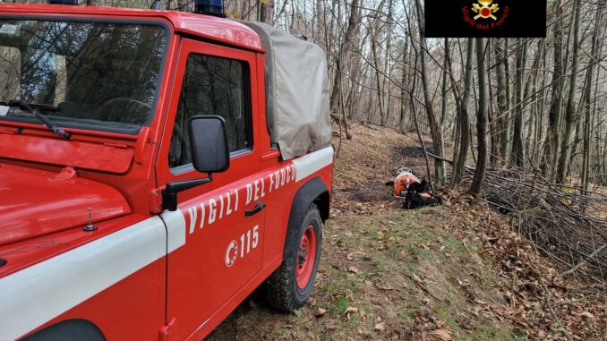 Principio di incendio a Demonte,