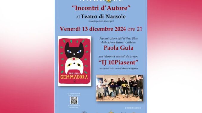 La giornalista e scrittrice Paola Gula presenta il suo nuovo libro “Gemmadora”