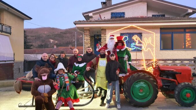 Babbo Natale con la slitta a Castelletto Uzzone