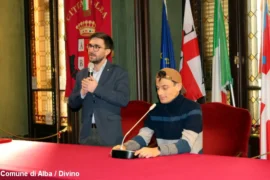 Il campione di atletica Pietro Riva ricevuto in Municipio ad Alba 1