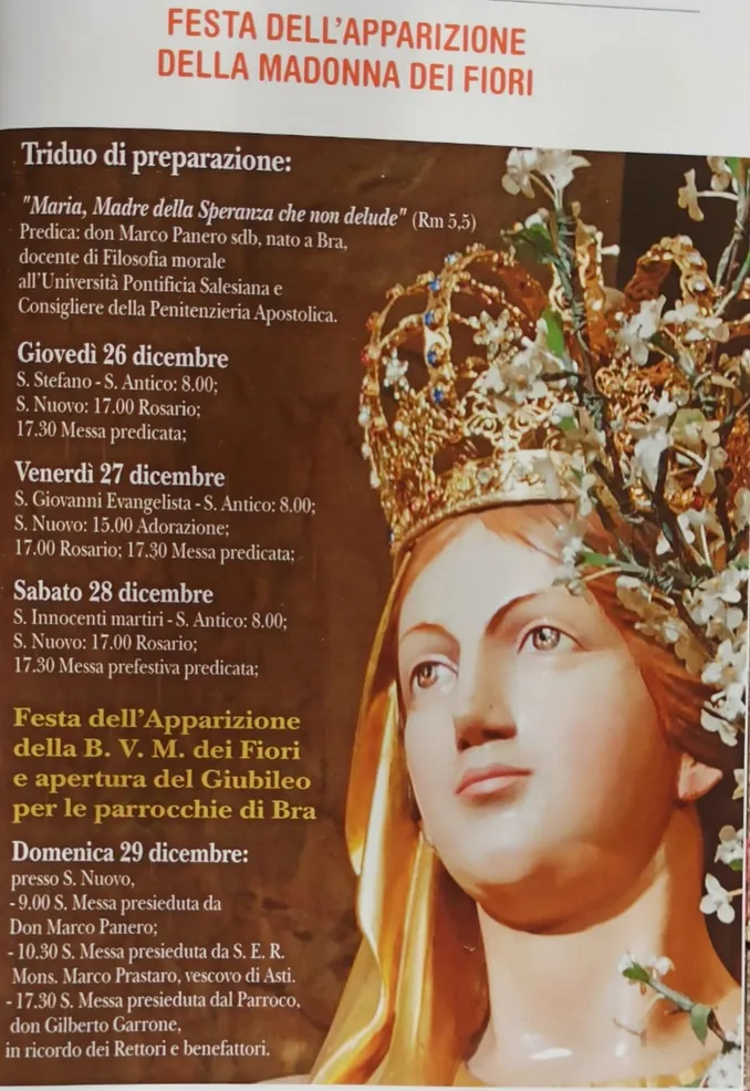 Bra / Al santuario si prepara la festa dell’apparizione del 29 dicembre 1