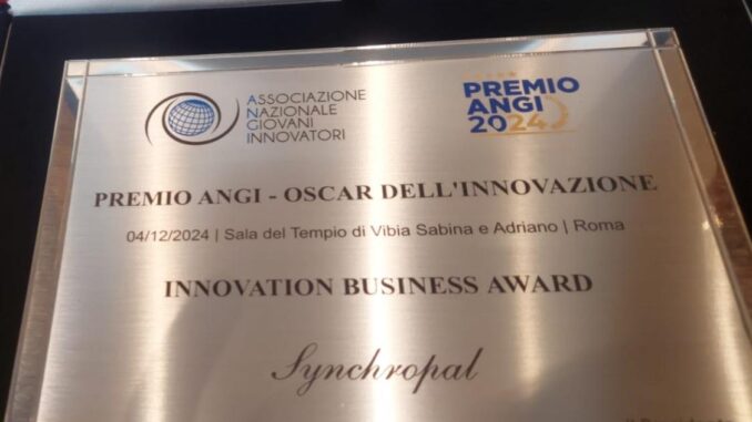 La start-up albese Synchropal premiata agli Oscar dell'innovazione a Roma