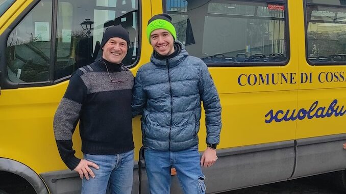 Cossano Belbo: va in pensione Claudio Bussi, l'autista dello scuolabus