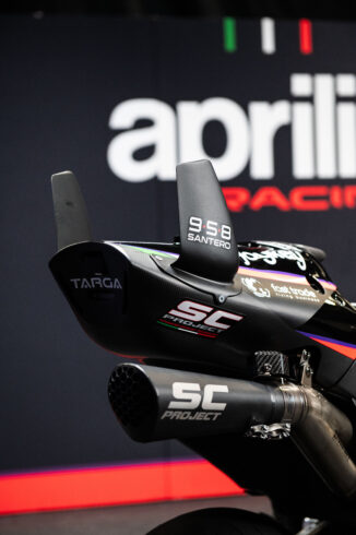 958 Santero è sponsor ufficiale dell'Aprilia Racing in Motogp