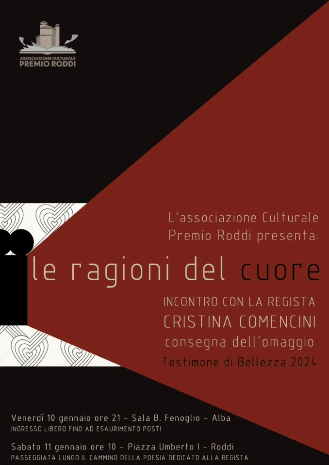 La regista e scrittrice Cristina Comencini riceve il Testimone di bellezza tra Alba e Roddi