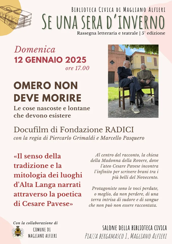 Il film sulla poetica pavesiana Omero n