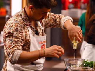 Masterchef: il panettone gastronomico a prova di caduta porta fortuna a Simone Grazioso