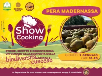 Campagna amica di Coldiretti porta la pera Madernassa allo show cooking di Cuneo