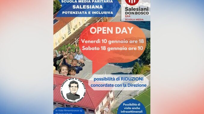 Scuola salesiana baidese tra Open Day, innovazioni e riduzioni della retta