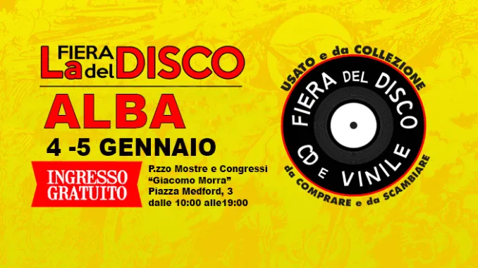 Ernyaldisko presenta la prima fiera del disco, cd e vinile, di Alba per la gioia dei collezionisti