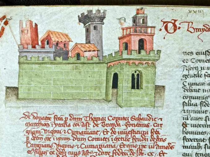 La storia / Il castello medievale di Bra che sorgeva sul Monte Guglielmo e l’antica Santa Maria 1
