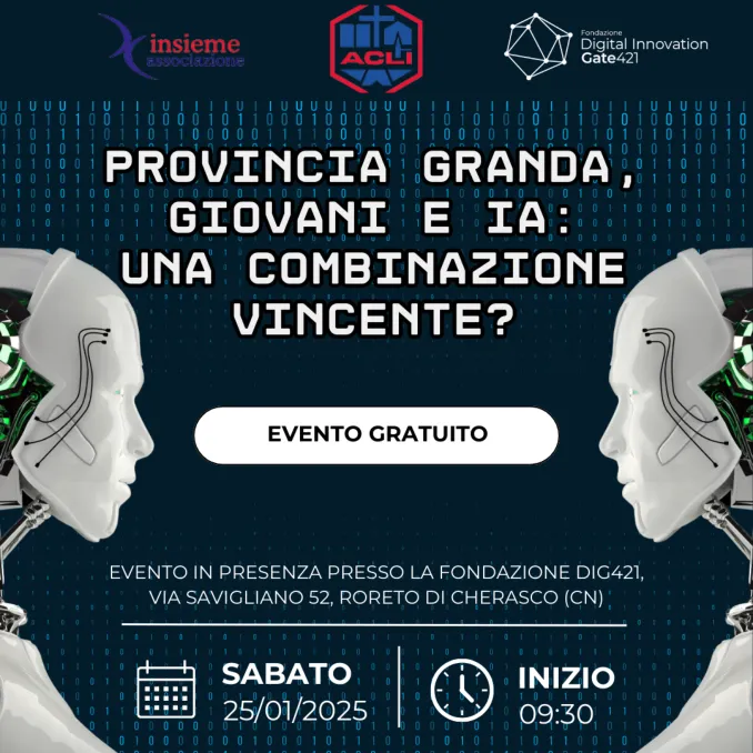 Giovani e intelligenza artificiale, combinazione vincente: se lo chiede l'associazione Insieme 1