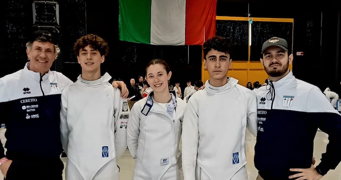 Il Club Scherma Associati di Alba alla prova nazionale Cadetti di Catania 1