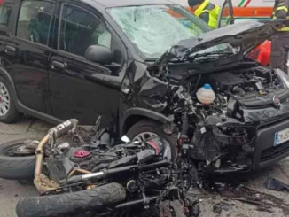 Incidente ad Asti questa mattina tra una moto e una vettura