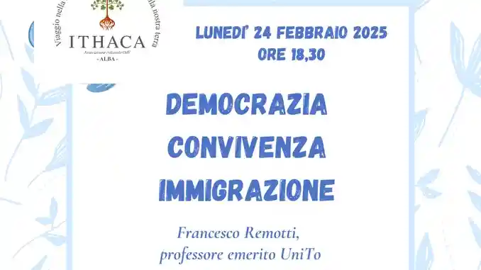 Ithaca / Questa sera ad Alba la conferenza di Francesco Remotti su convivenza e immigrazione