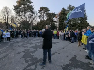 L'Europa per l'Ucraina. In 300 a Cuneo per la manifestazione di Azione 1