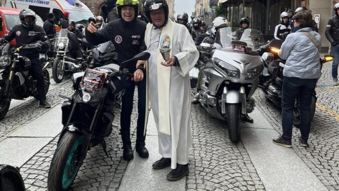 A Fossano è partita la stagione mototuristica, presente anche don Biker