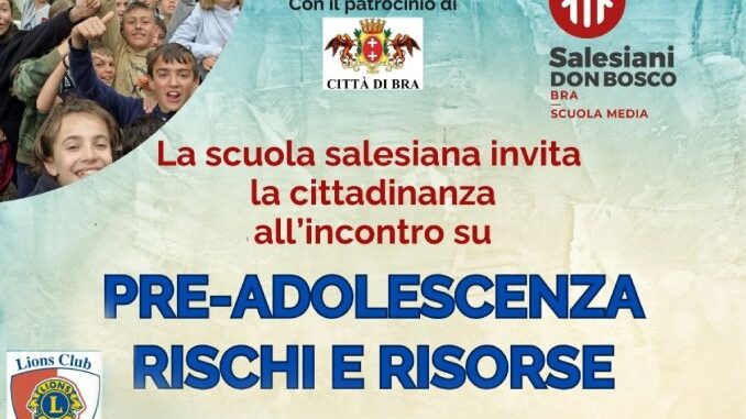 Salesiani di Bra, un incontro per pre-adolescenza: rischi e risorse
