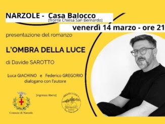 "Incontri d'Autore" a Narzole: presentazione del libro di Davide Sarotto