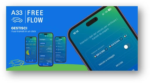 Asti-Cuneo: da domani, mercoledì 23 aprile, disponibile la nuova app freeflow A33