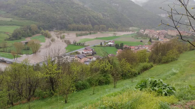 Esondazione fiume Bormida a Monesiglio