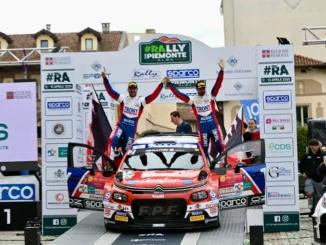 Crugnola e Ometto, campioni tricolore in carica, vincono il Rally Regione Piemonte di Alba 1