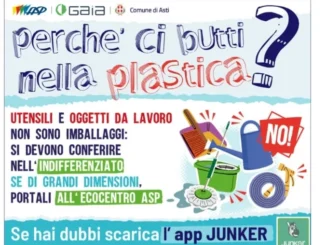 locandina riciclaggio plastica